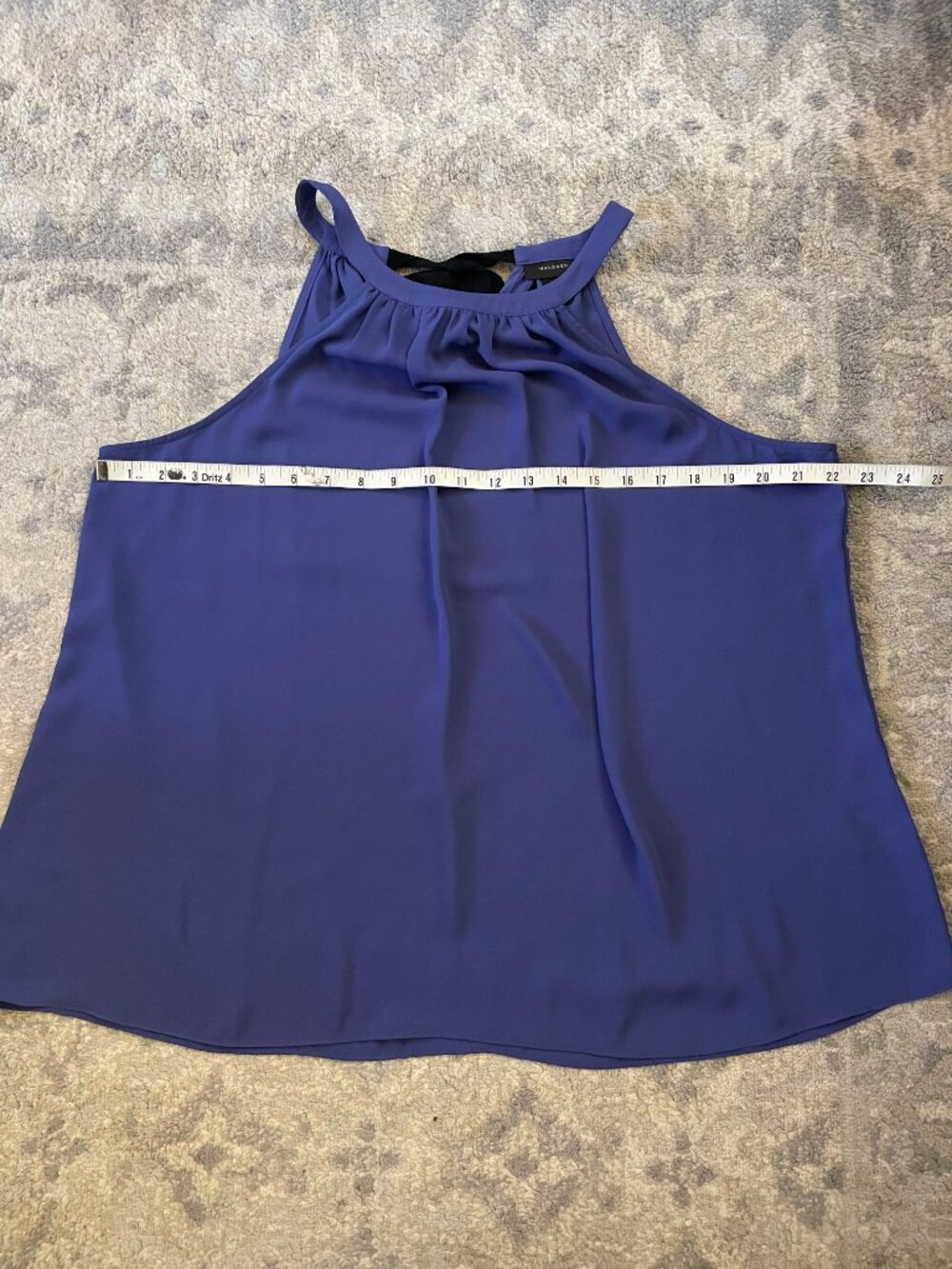 Halogen Halter Neck Sleeveless Blouse with Ribbon Tie - XL - Picture 9 of 9